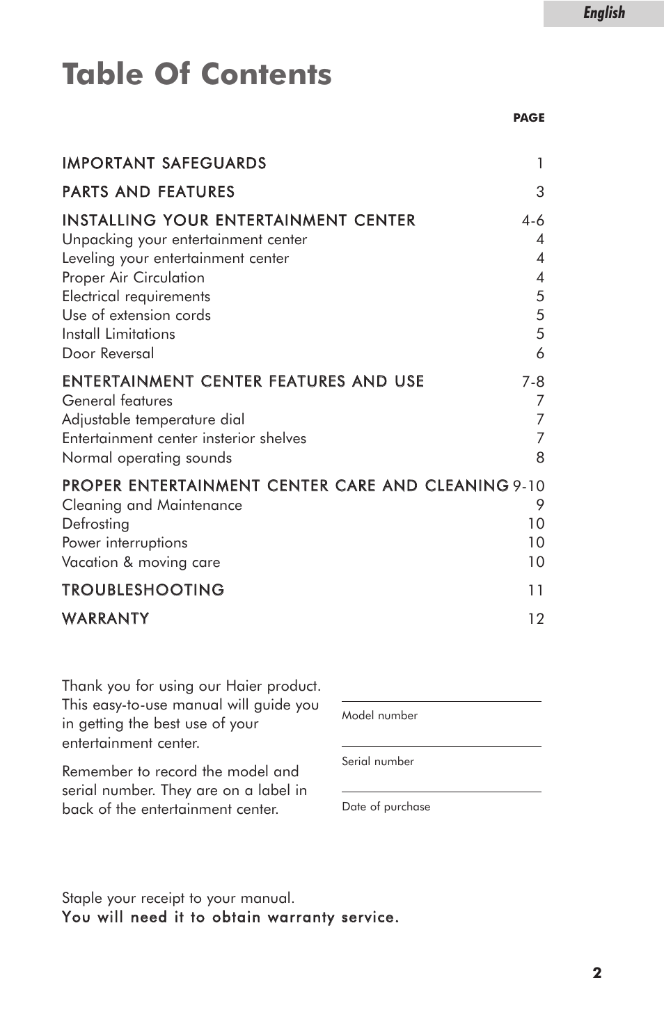 haier HBCN05EBB User Manual | Page 3 / 14