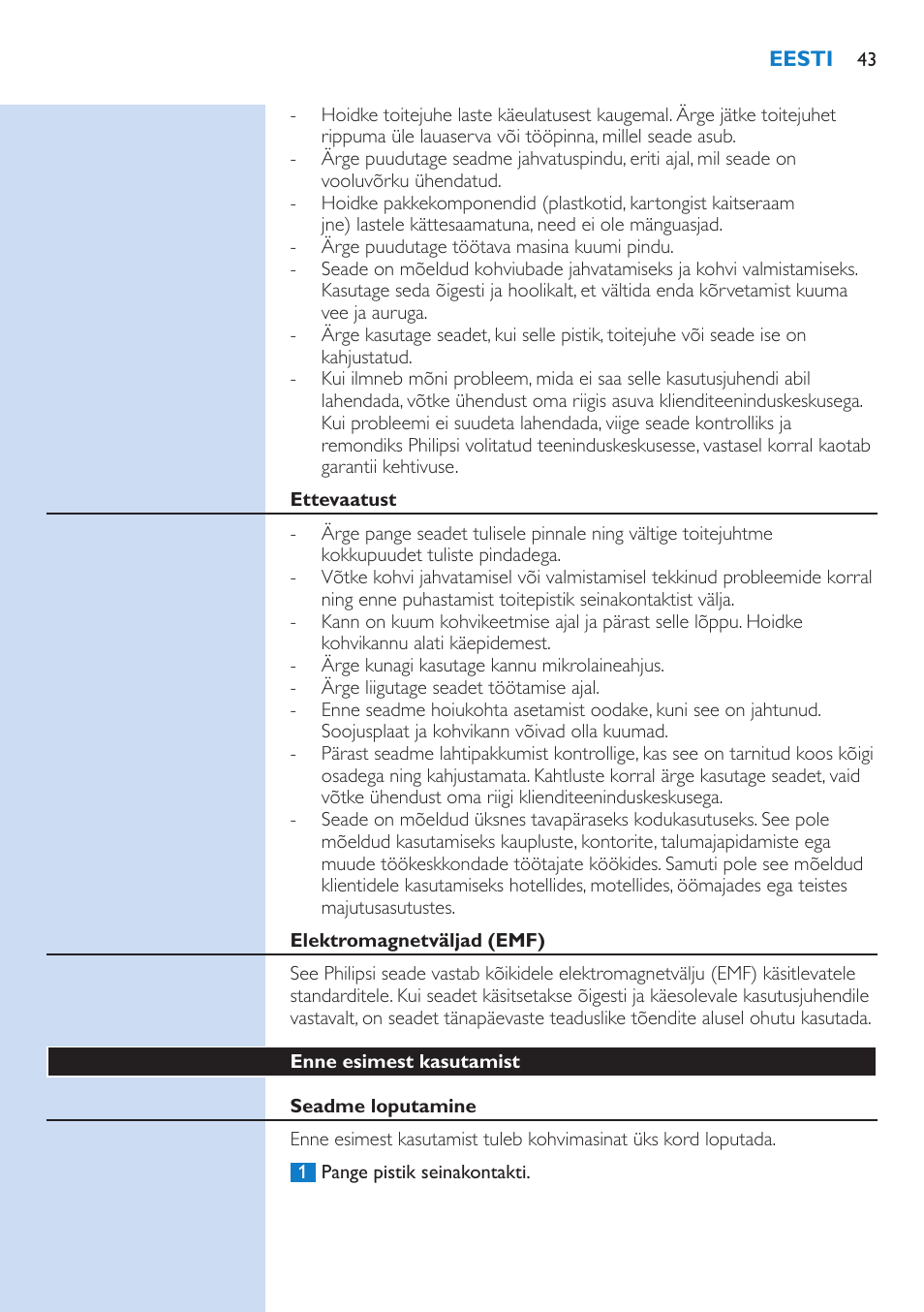 Philips HD7751 User Manual | Page 43 / 202