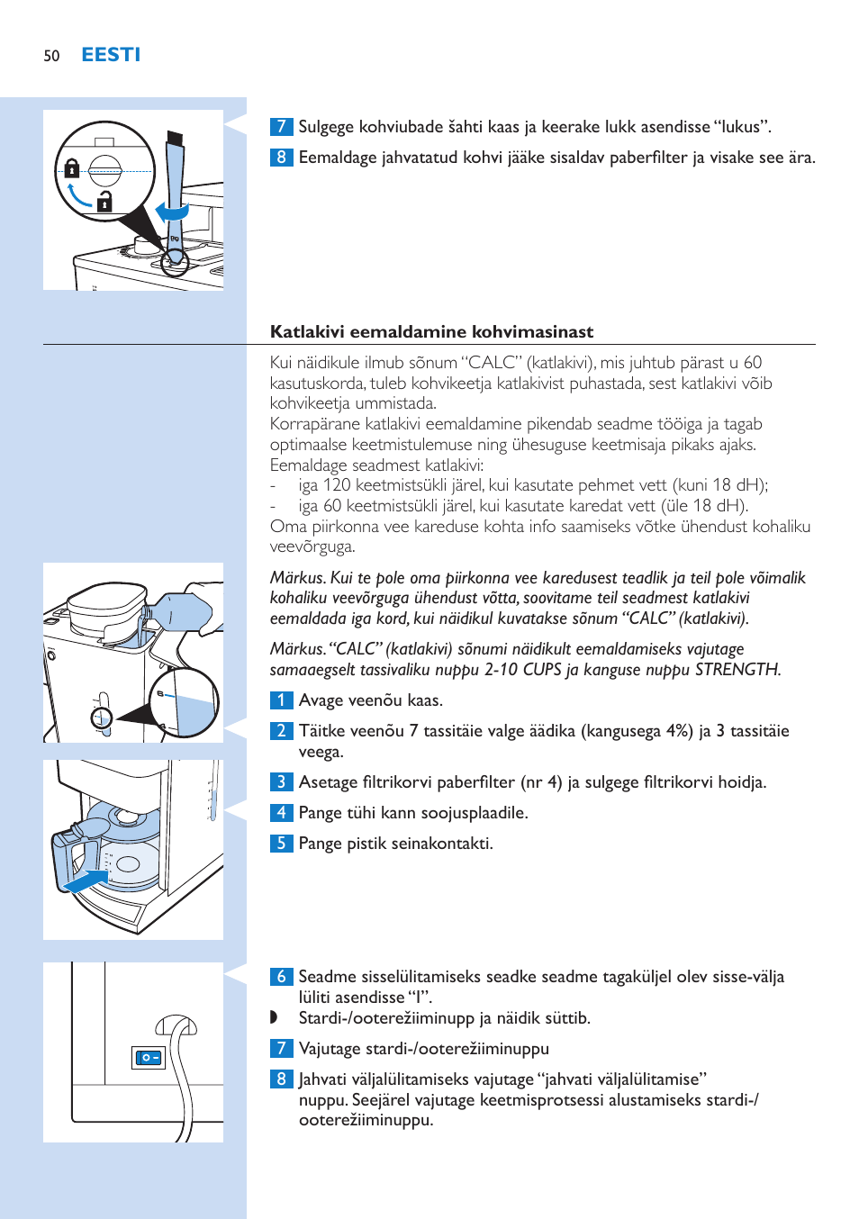 Philips HD7751 User Manual | Page 50 / 202