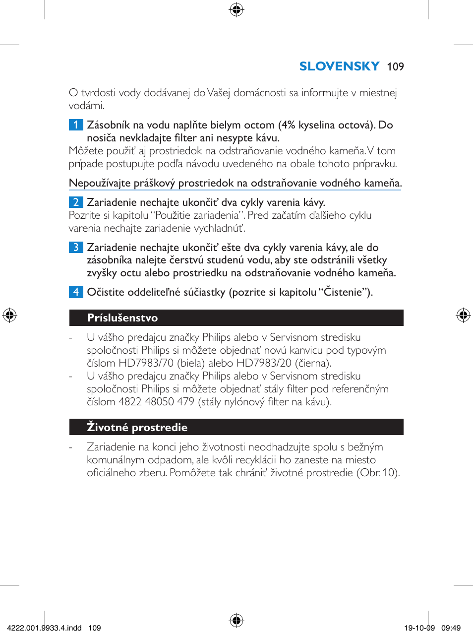 Philips HD7446 User Manual | Page 109 / 140