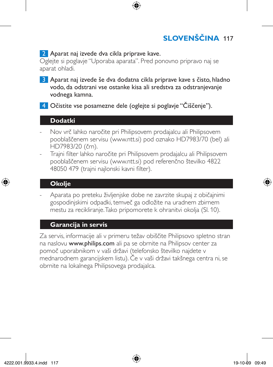 Philips HD7446 User Manual | Page 117 / 140