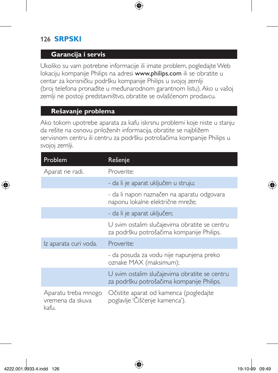 Philips HD7446 User Manual | Page 126 / 140