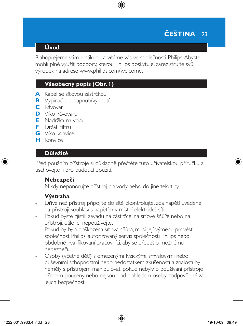 Philips HD7446 User Manual | Page 23 / 140