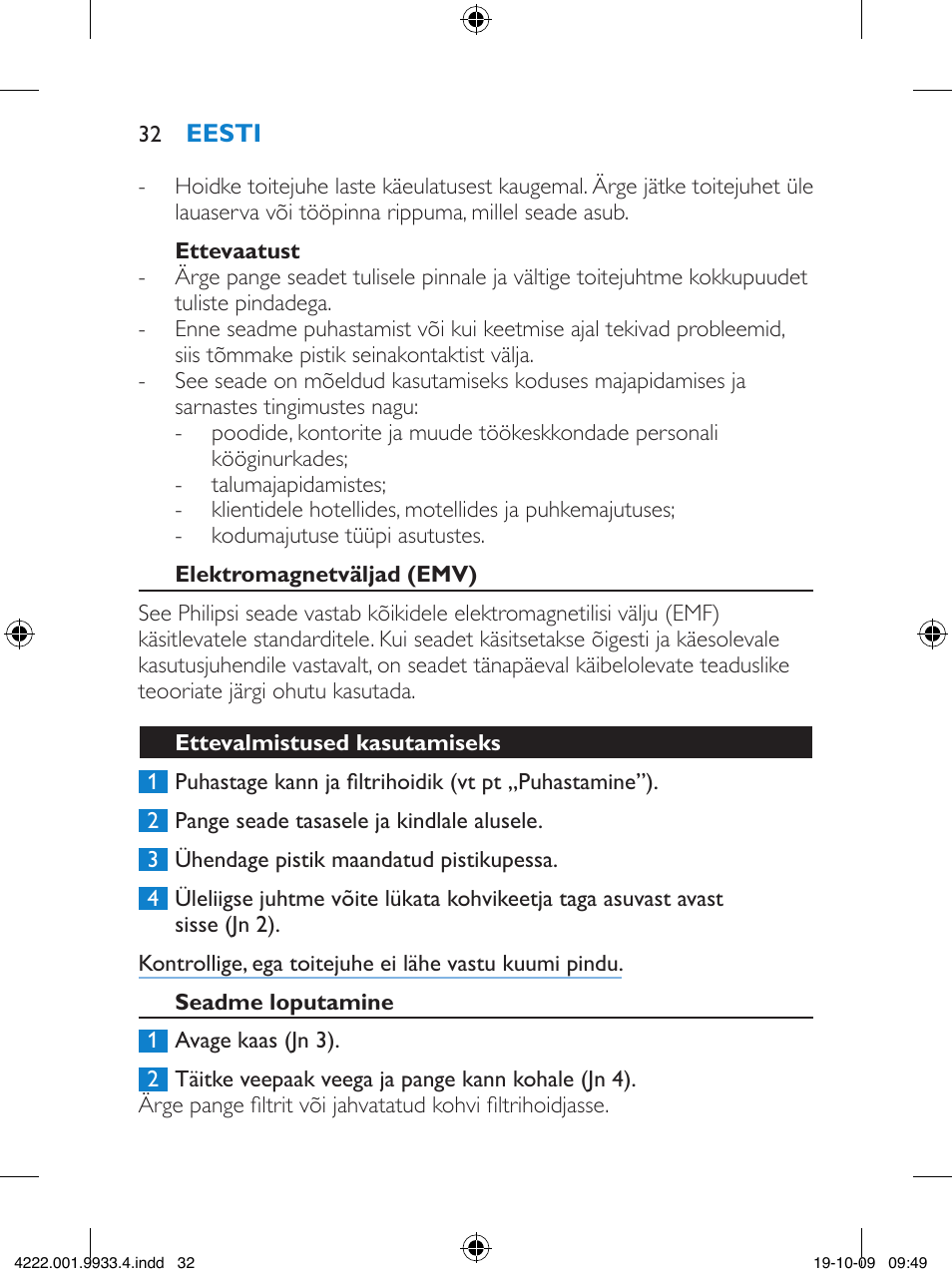 Philips HD7446 User Manual | Page 32 / 140