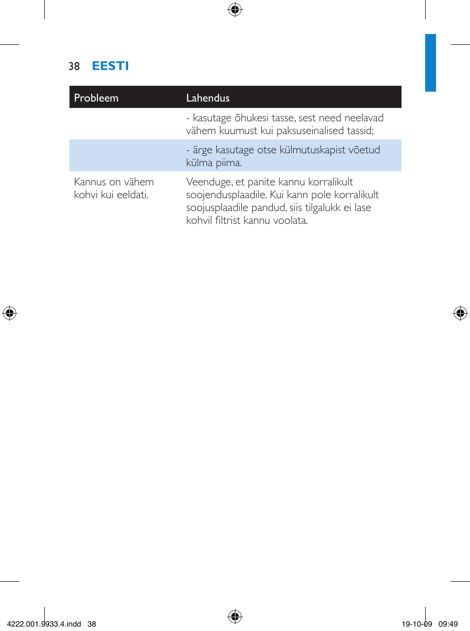 Philips HD7446 User Manual | Page 38 / 140