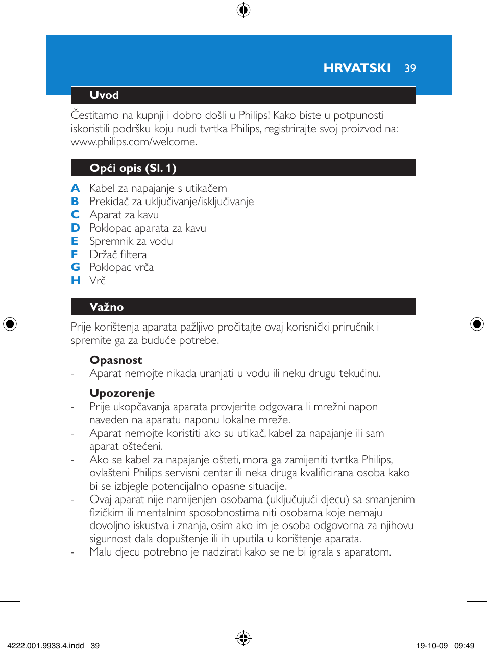 Philips HD7446 User Manual | Page 39 / 140