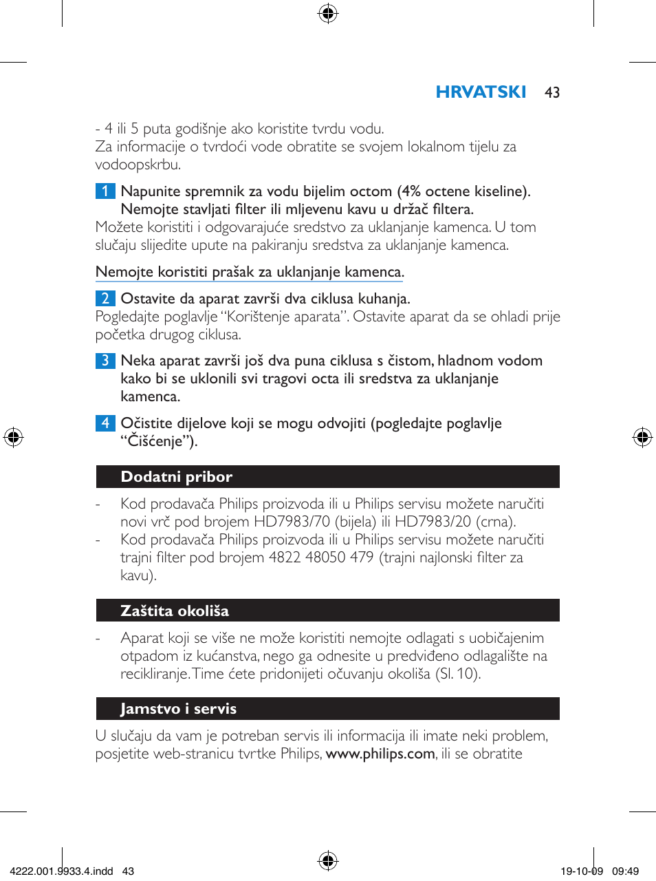 Philips HD7446 User Manual | Page 43 / 140