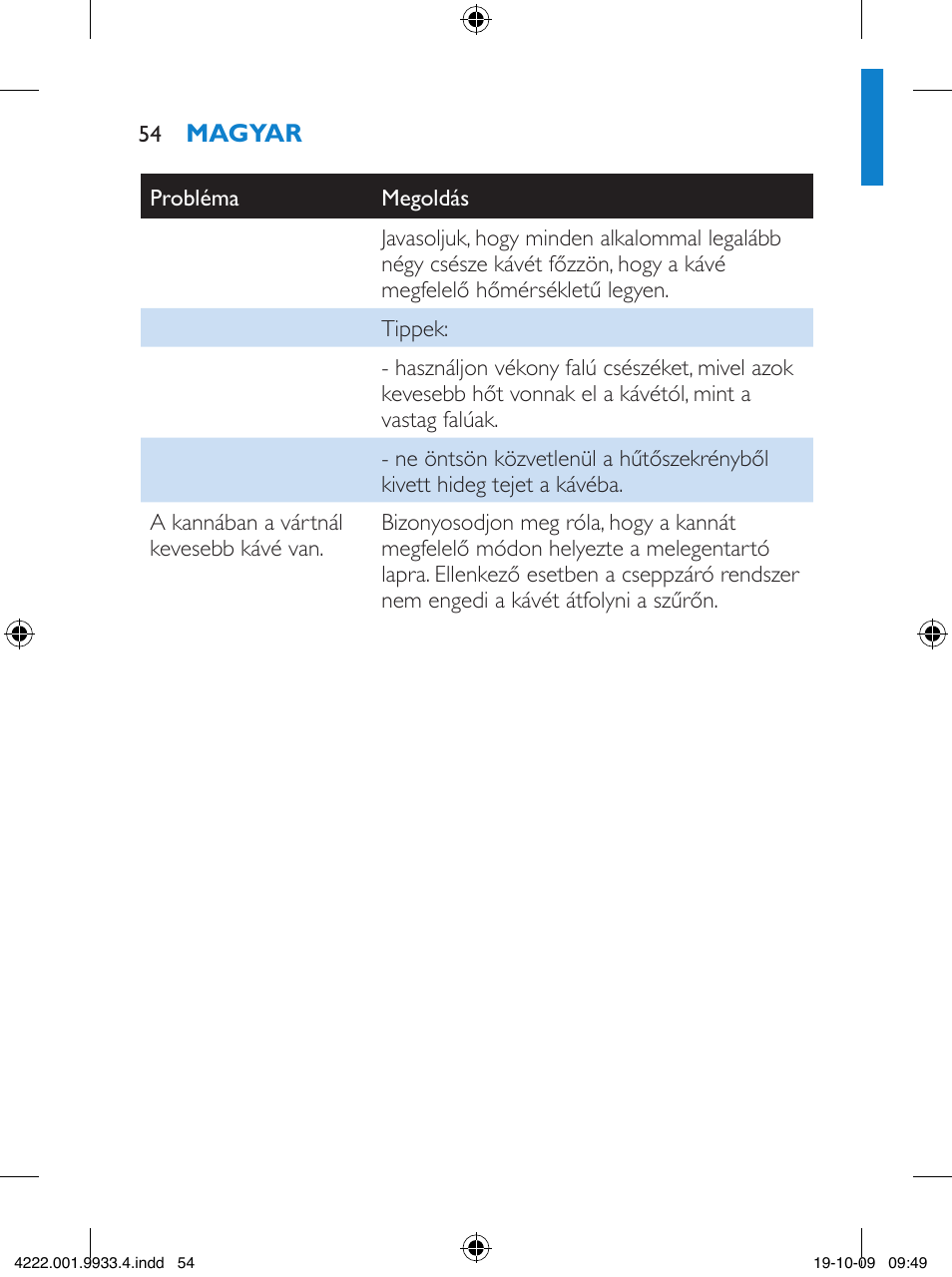 Philips HD7446 User Manual | Page 54 / 140