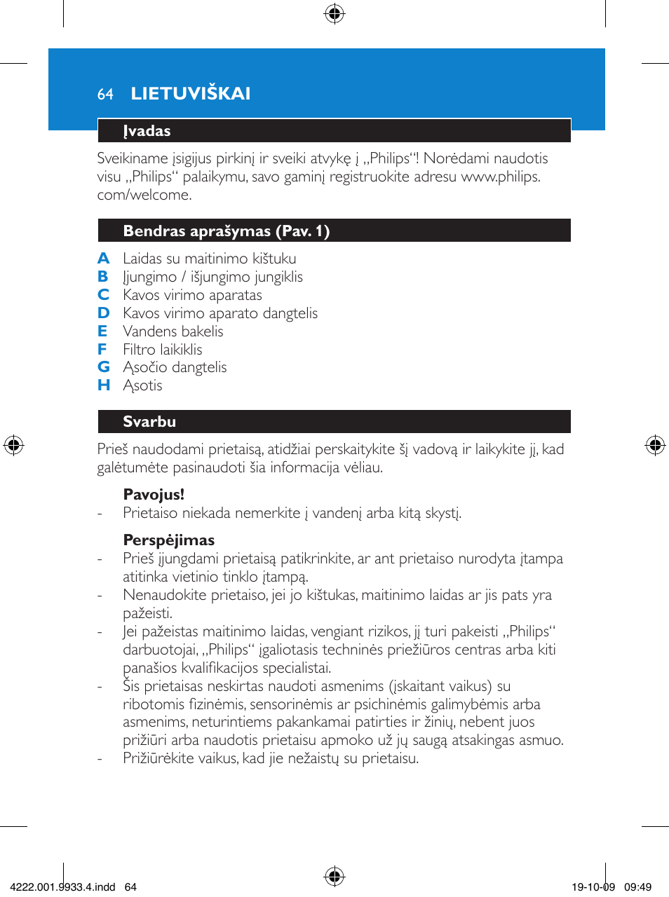 Philips HD7446 User Manual | Page 64 / 140