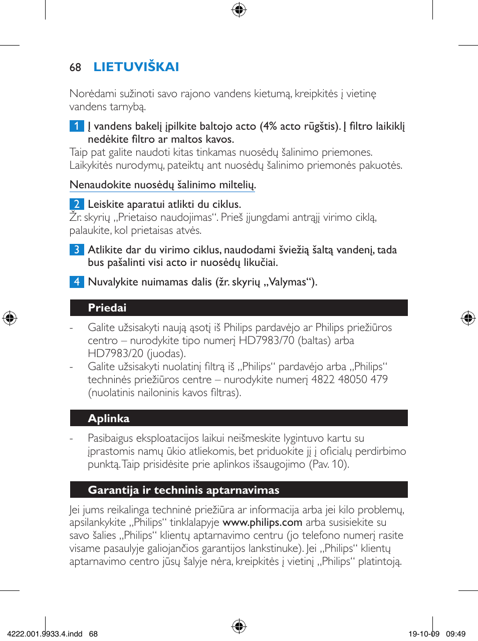 Philips HD7446 User Manual | Page 68 / 140