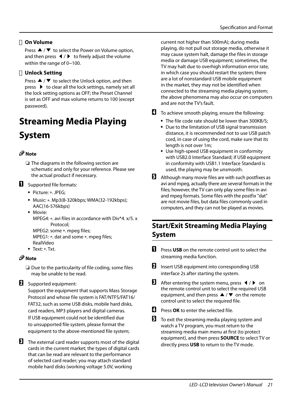 Streaming media playing system, Start/exit streaming media playing system | haier L24K3 User Manual | Page 22 / 26