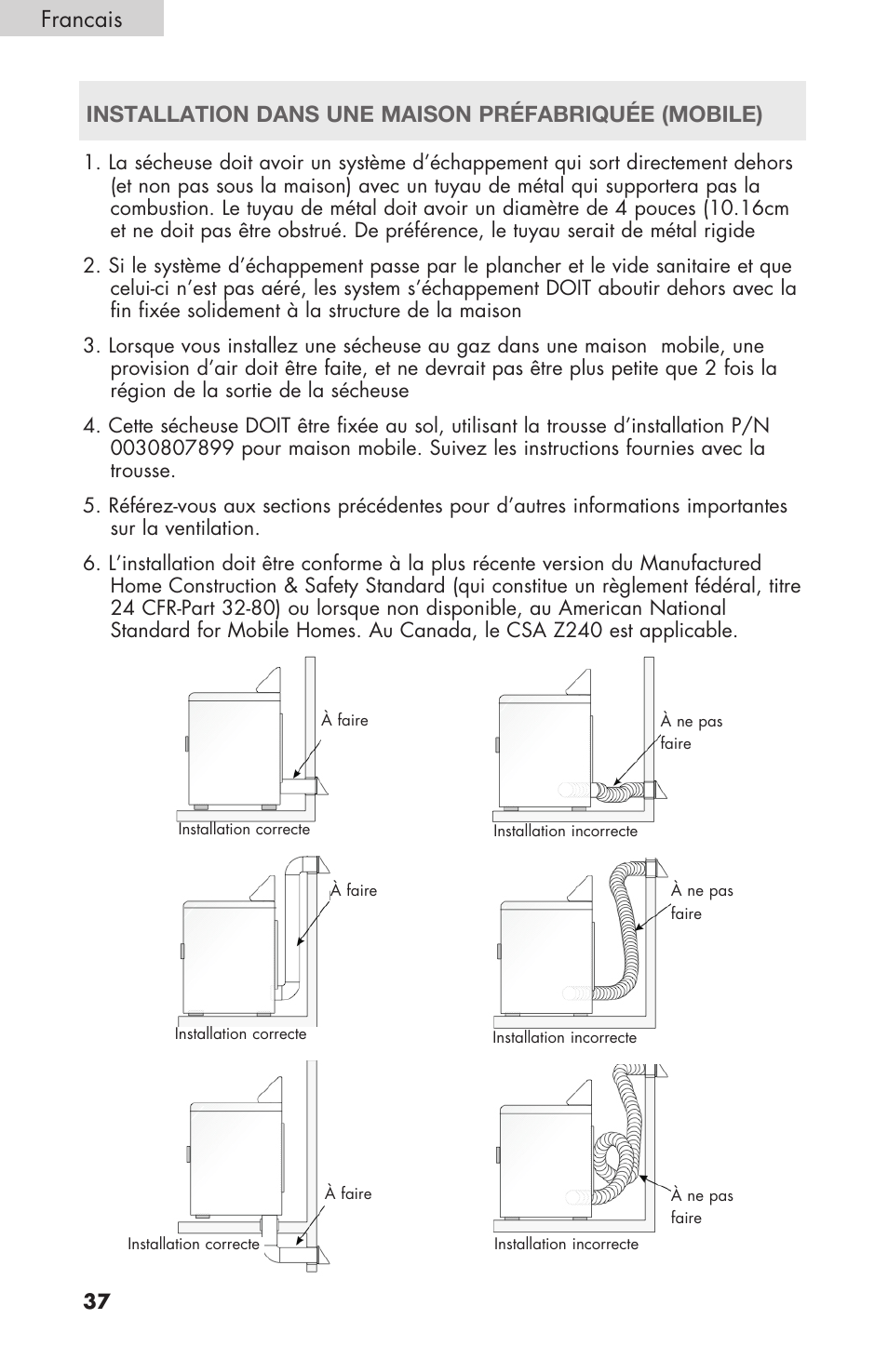 haier Gas & Electric Dryer RDE/RDG 350AW User Manual | Page 38 / 80
