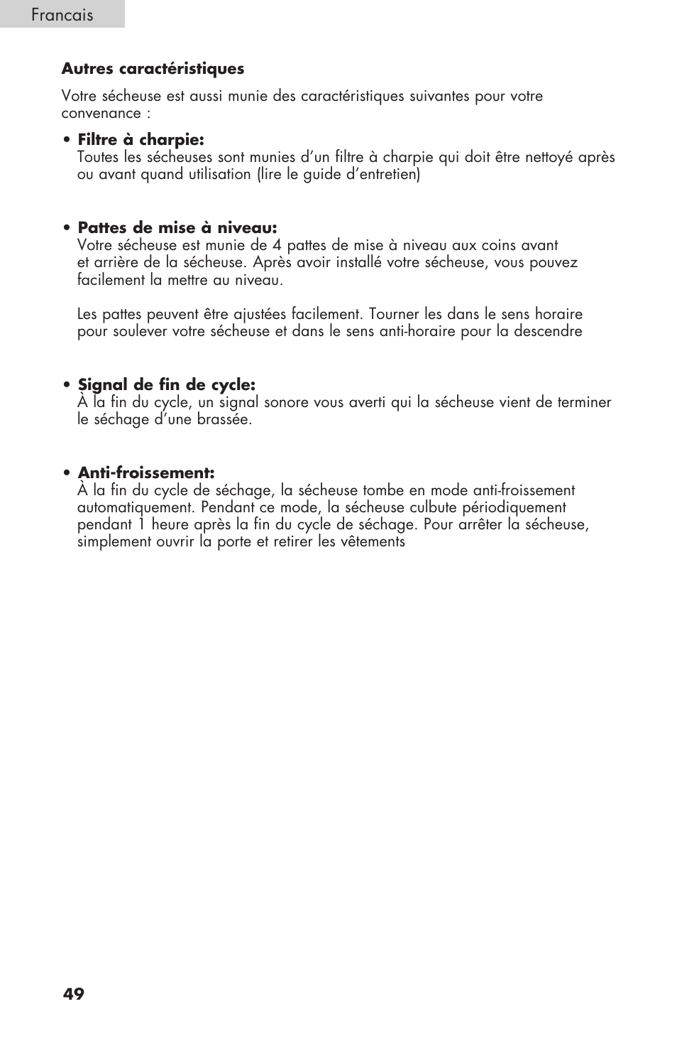 haier Gas & Electric Dryer RDE/RDG 350AW User Manual | Page 50 / 80