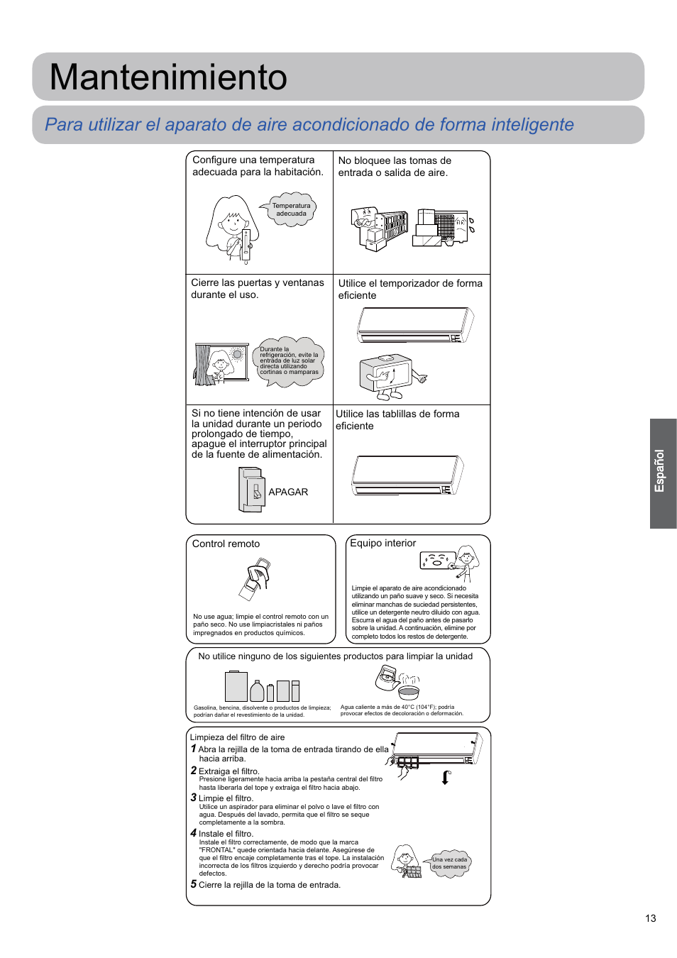Mantenimiento | haier 0010530627 User Manual | Page 13 / 29