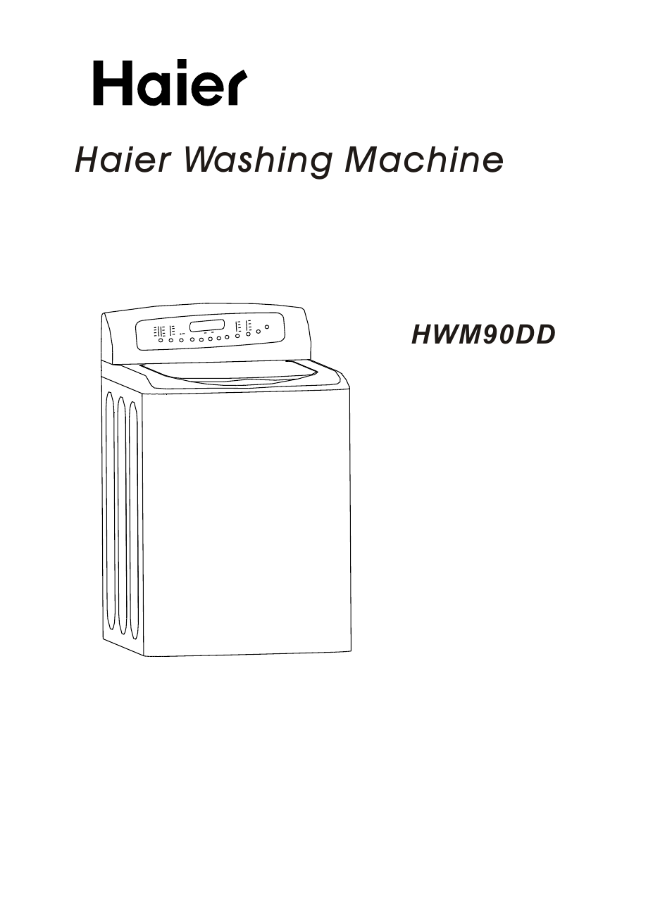 haier HWM90DD User Manual | 20 pages