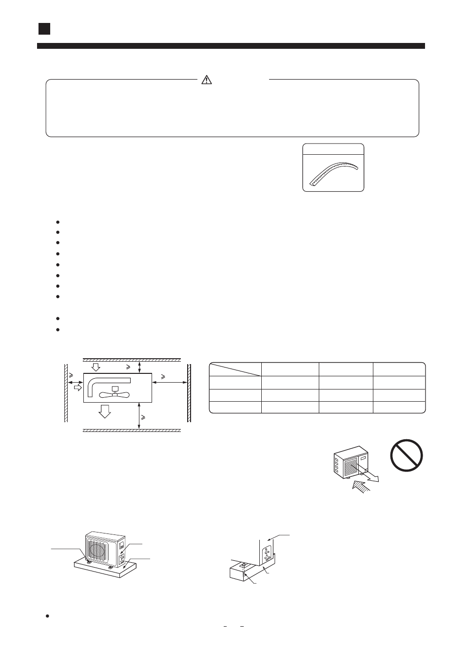 Installation manual for outdoor unit, Heat pump model/cooling only model, Installation of outdoor unit | Warning | haier AU142AFBIA User Manual | Page 13 / 24