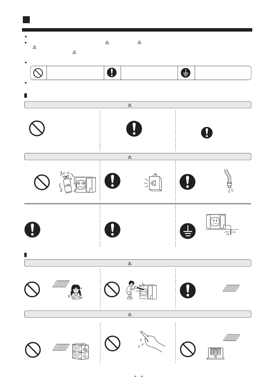 Safety precautions, Cautions for installation, Cautions for operation | haier AU142AFBIA User Manual | Page 4 / 24