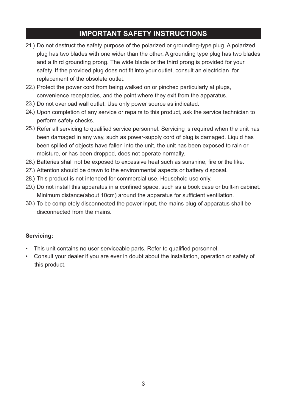 Important safety instructions | haier IPDS-10 User Manual | Page 4 / 17