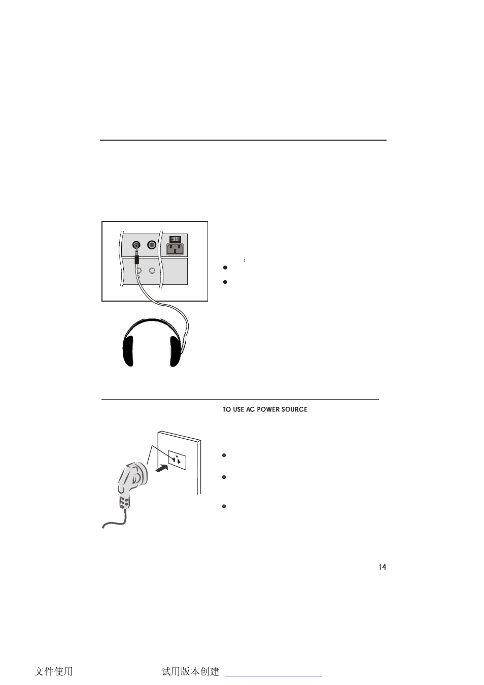 External equipment connections, Power source, Connecting headphones | haier LCD TV L32A9A User Manual | Page 15 / 47