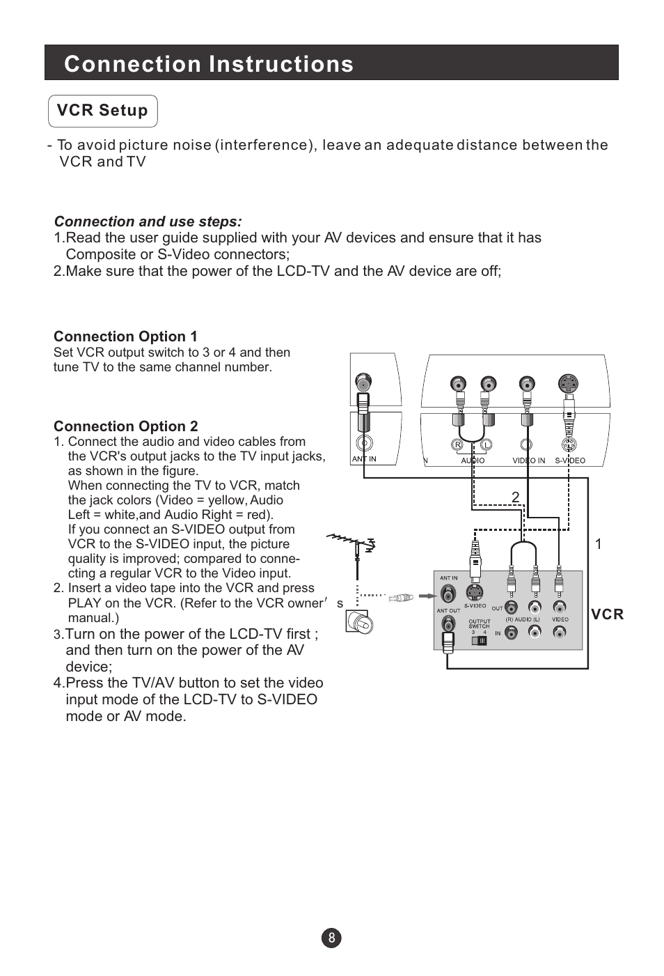 Connection instructions | haier L15A09A User Manual | Page 11 / 26