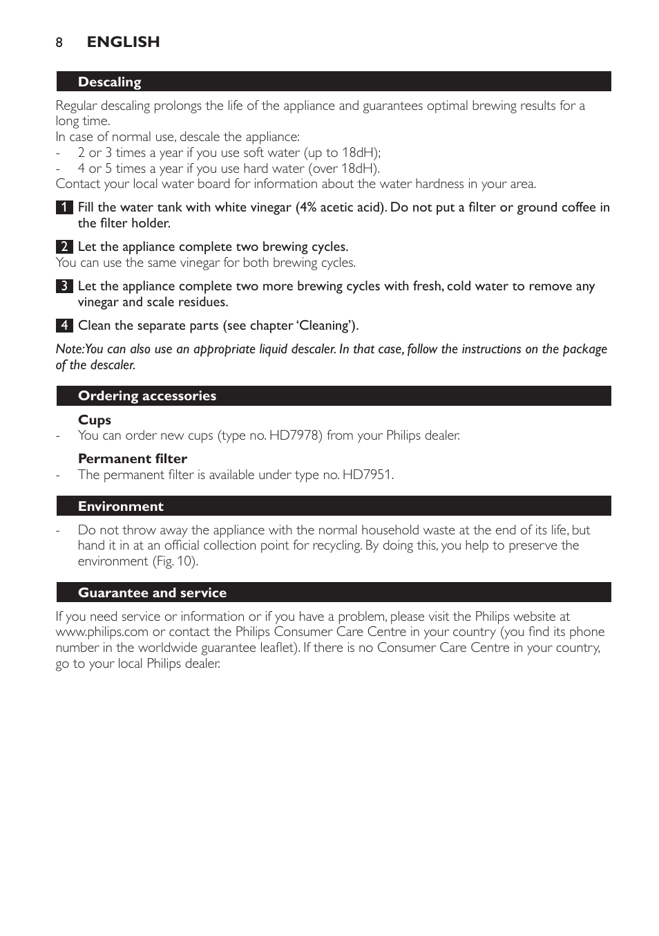 Philips HD7140  RU User Manual | Page 8 / 58