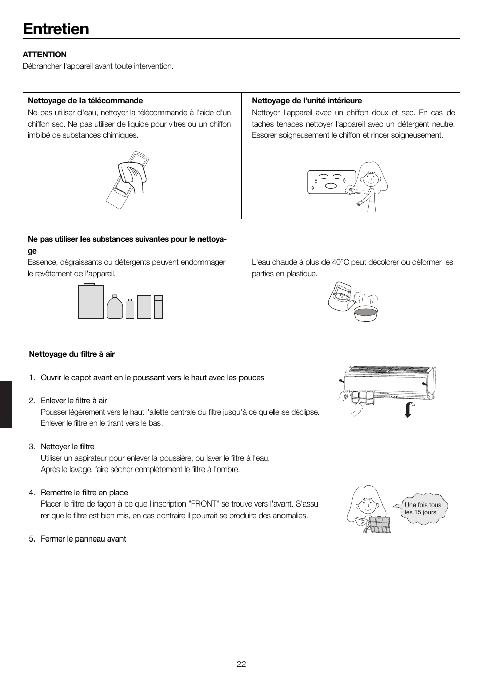 Entretien | haier 0010552537 User Manual | Page 105 / 109