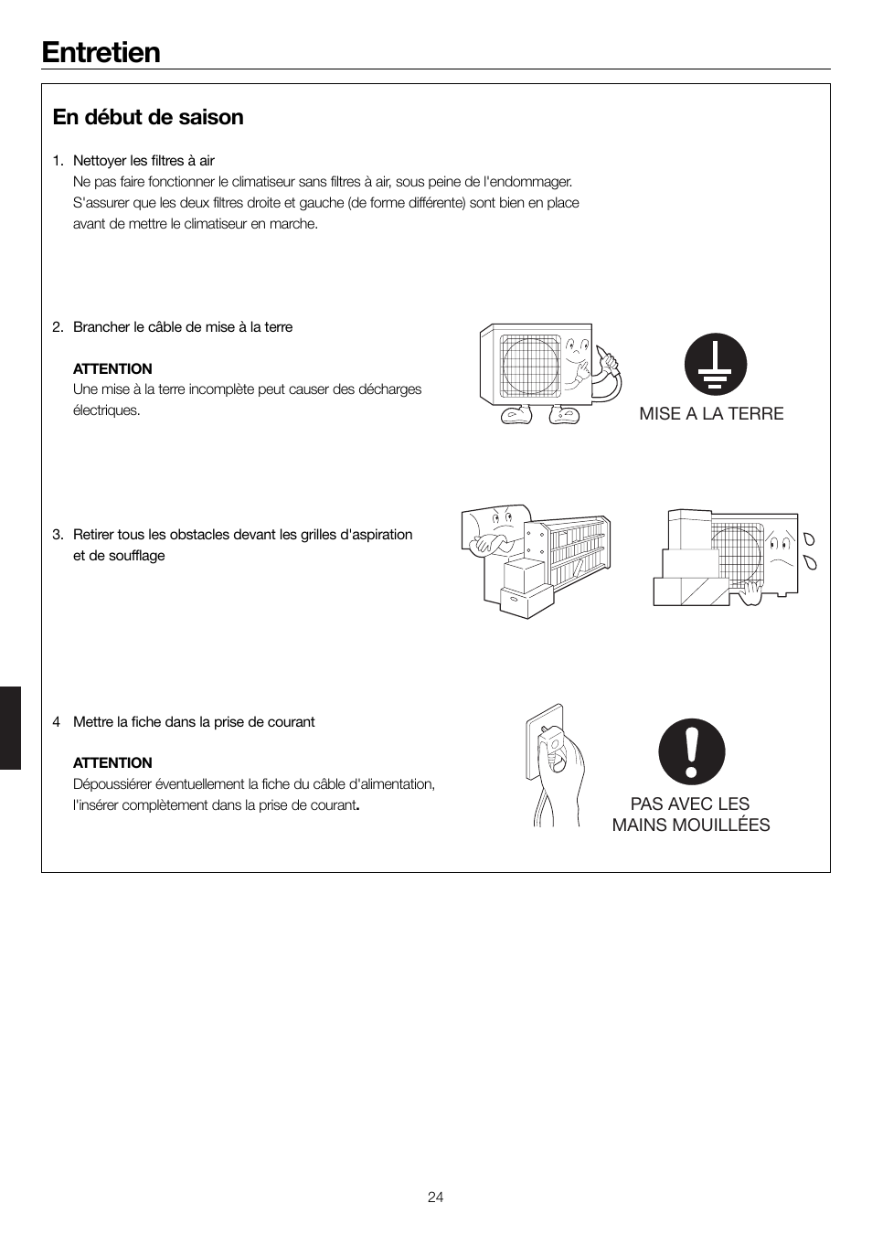 Entretien, En début de saison | haier 0010552537 User Manual | Page 107 / 109