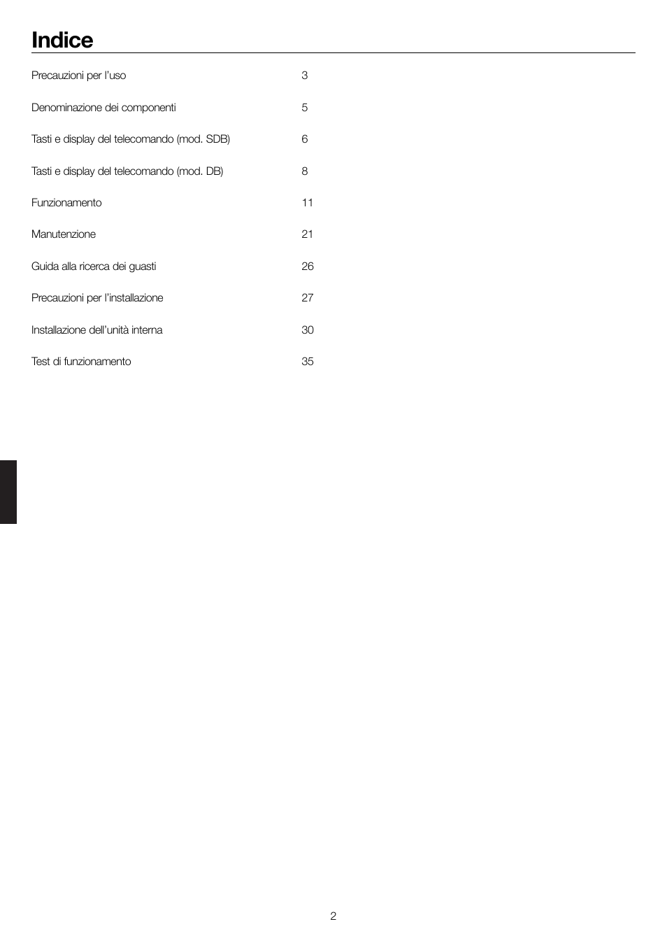 Indice | haier 0010552537 User Manual | Page 59 / 109