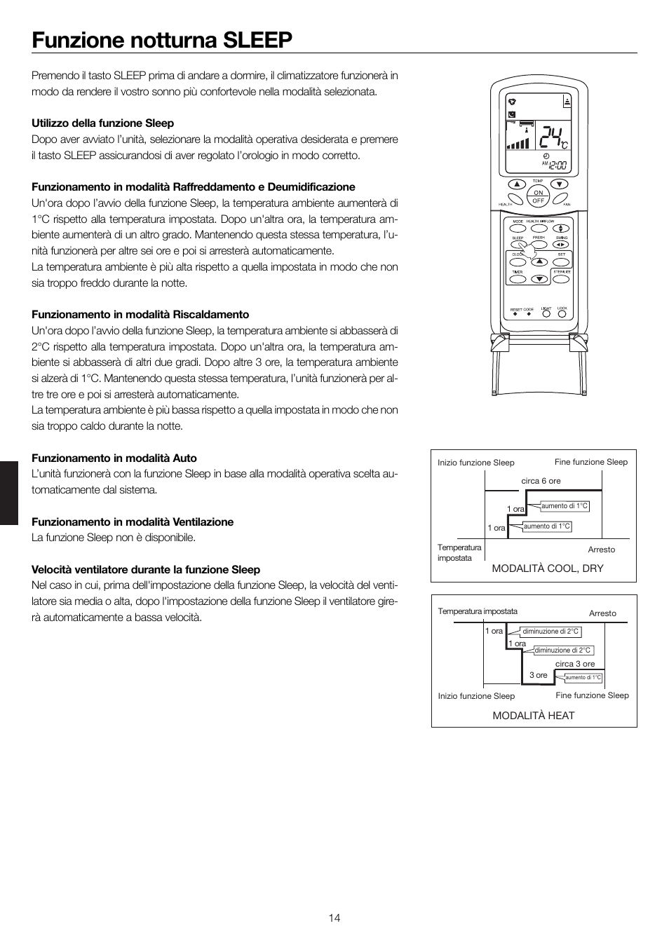 Funzione notturna sleep | haier 0010552537 User Manual | Page 71 / 109