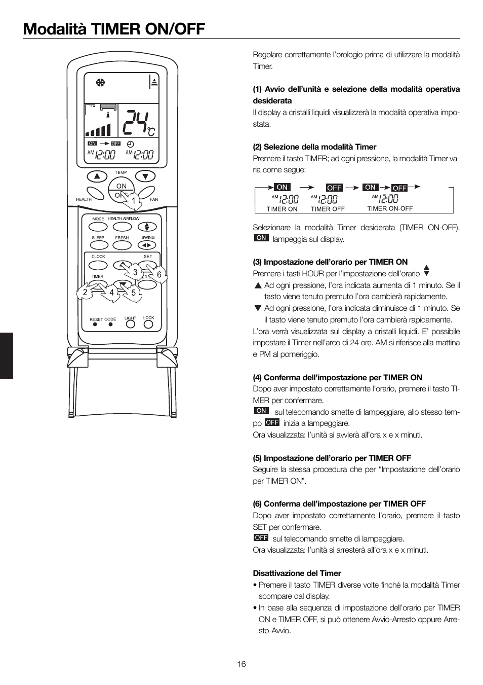 Modalità timer on/off | haier 0010552537 User Manual | Page 73 / 109