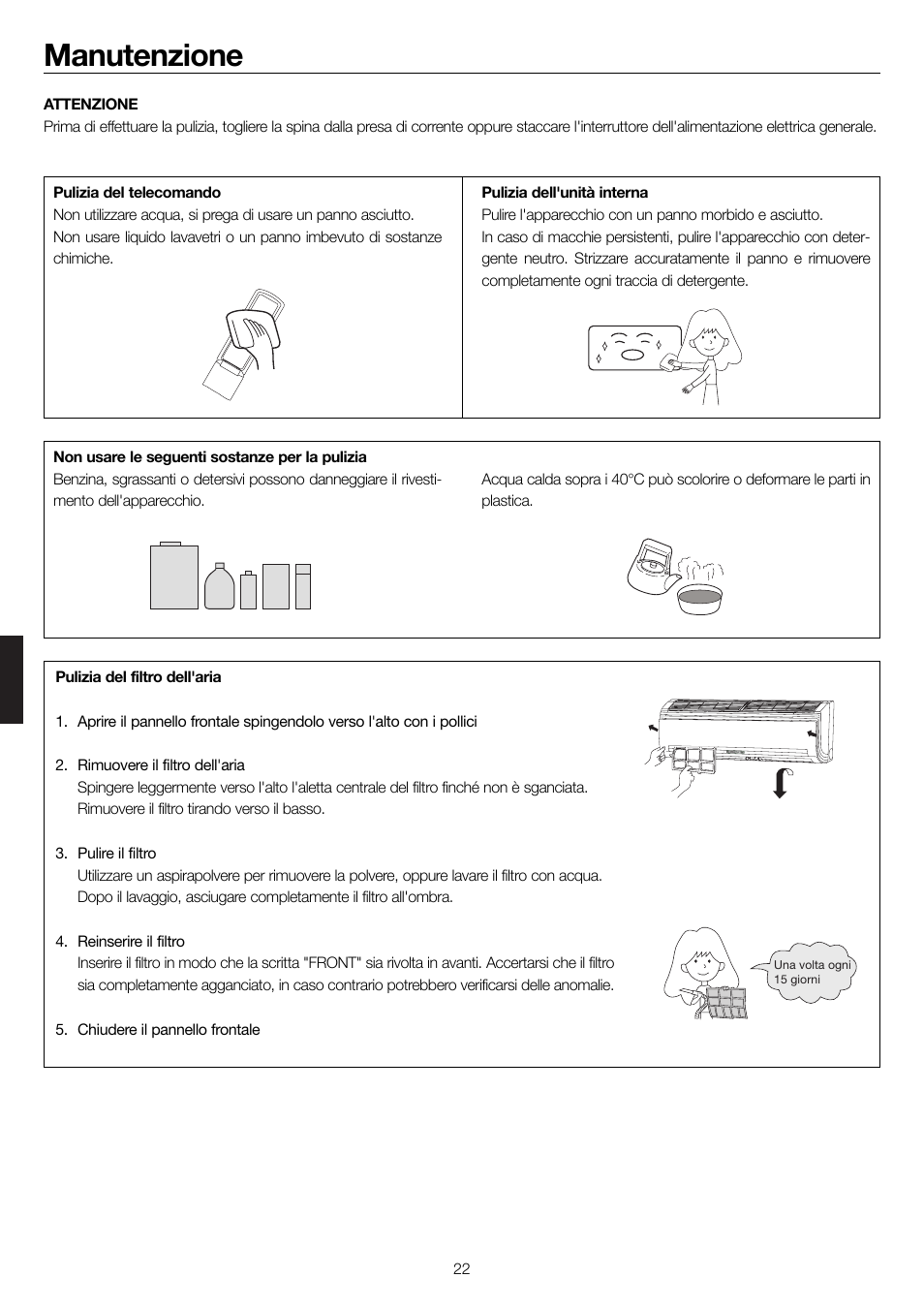 Manutenzione | haier 0010552537 User Manual | Page 79 / 109