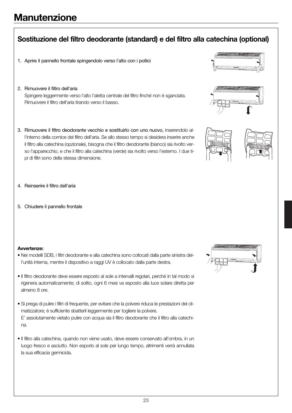 Manutenzione | haier 0010552537 User Manual | Page 80 / 109