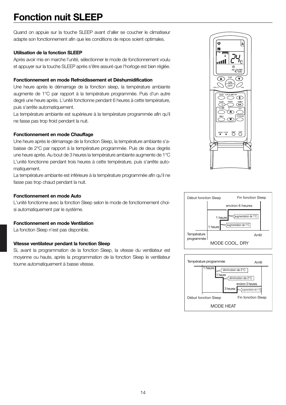 Fonction nuit sleep | haier 0010552537 User Manual | Page 97 / 109