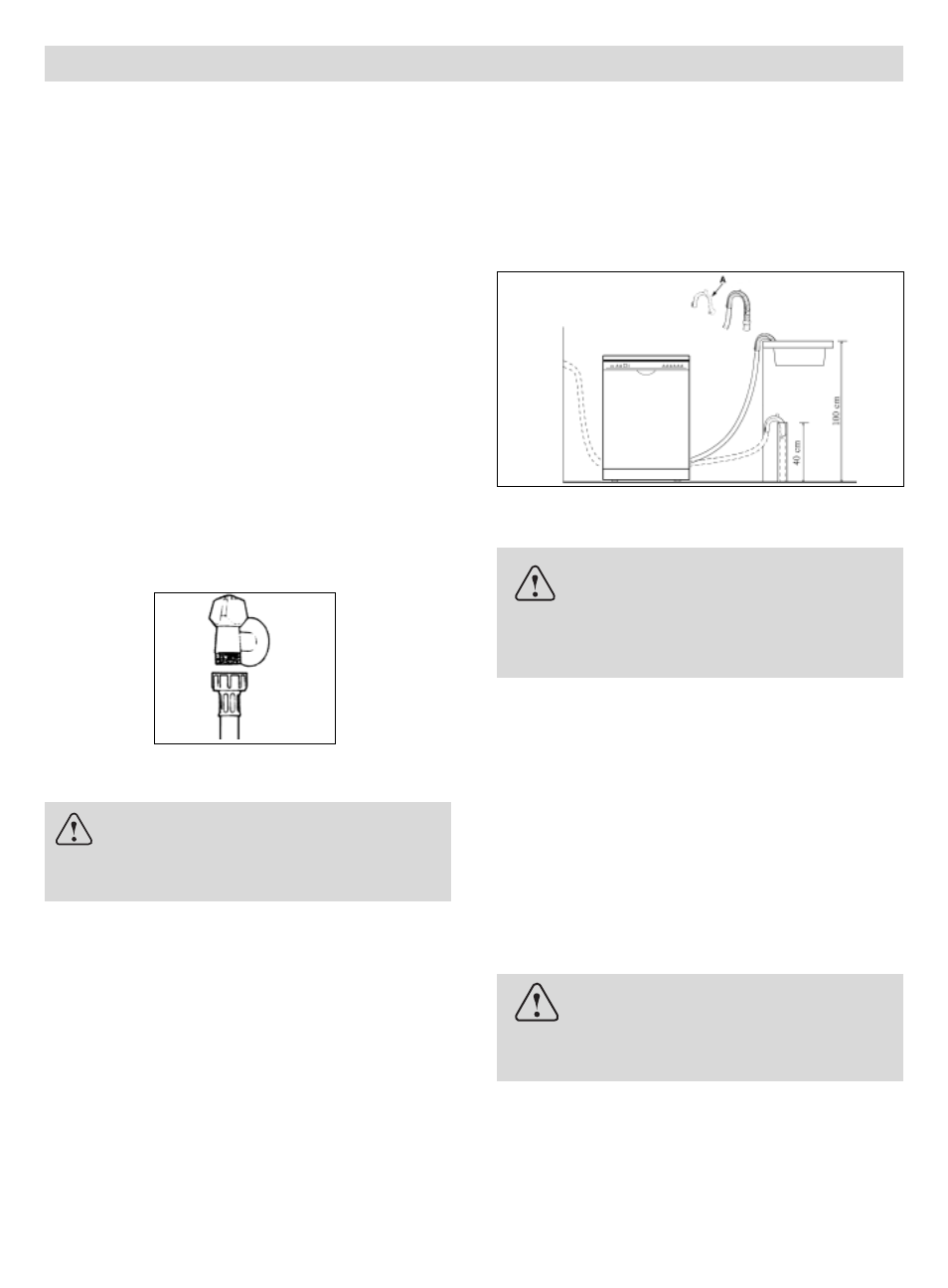 Installation, Cold water connection, Positioning the appliance | Levelling the appliance, Drain hose connection, Electrical connection, Anti-flooding protection (for some models) | haier DW12-PFE1SS User Manual | Page 4 / 12