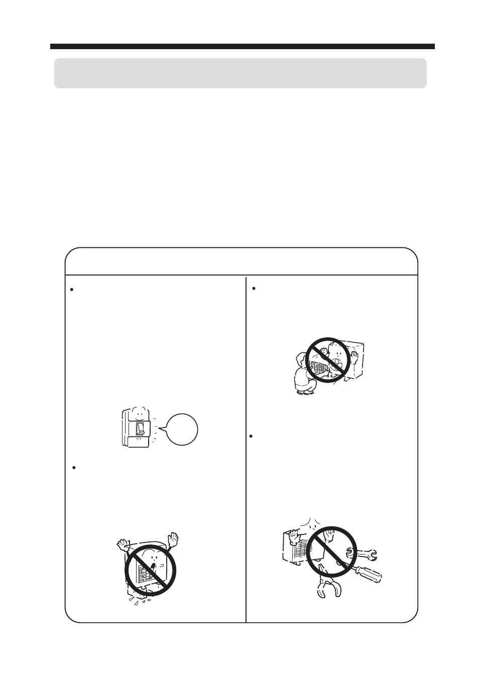 Safety cautions, Warning | haier AU282AHEAA User Manual | Page 3 / 15