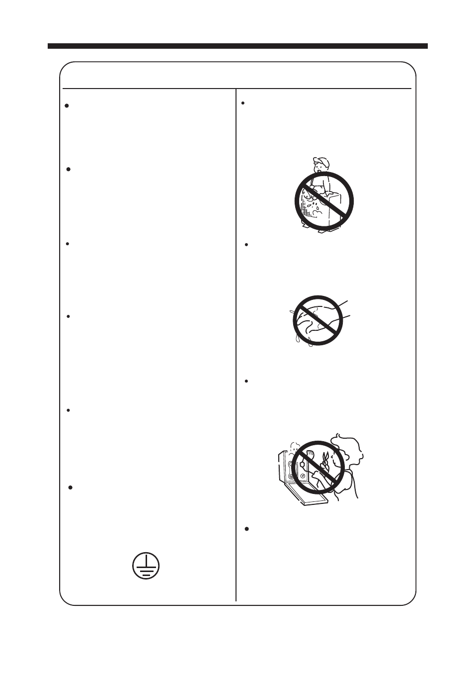 Safety cautions, Warning | haier AU282AHEAA User Manual | Page 4 / 15
