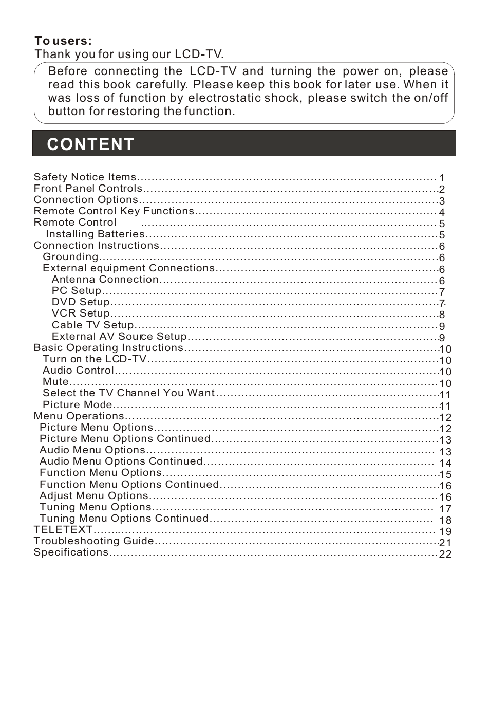 Т³гж 2, Content | haier L1910B-A User Manual | Page 2 / 25