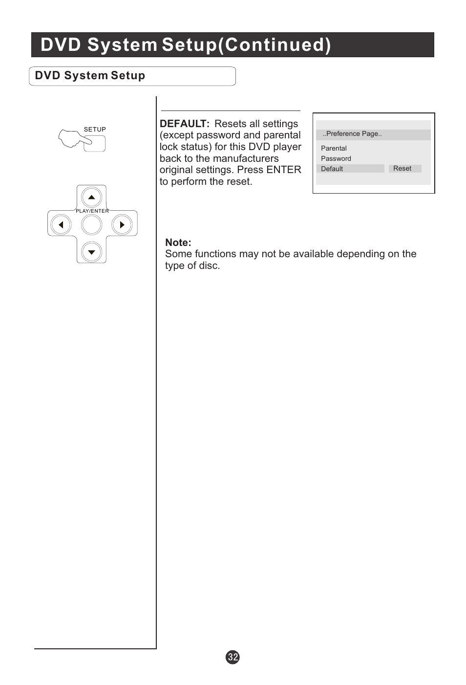 Dvd system setup(continued), Dvd system setup | haier HLC19E User Manual | Page 37 / 43