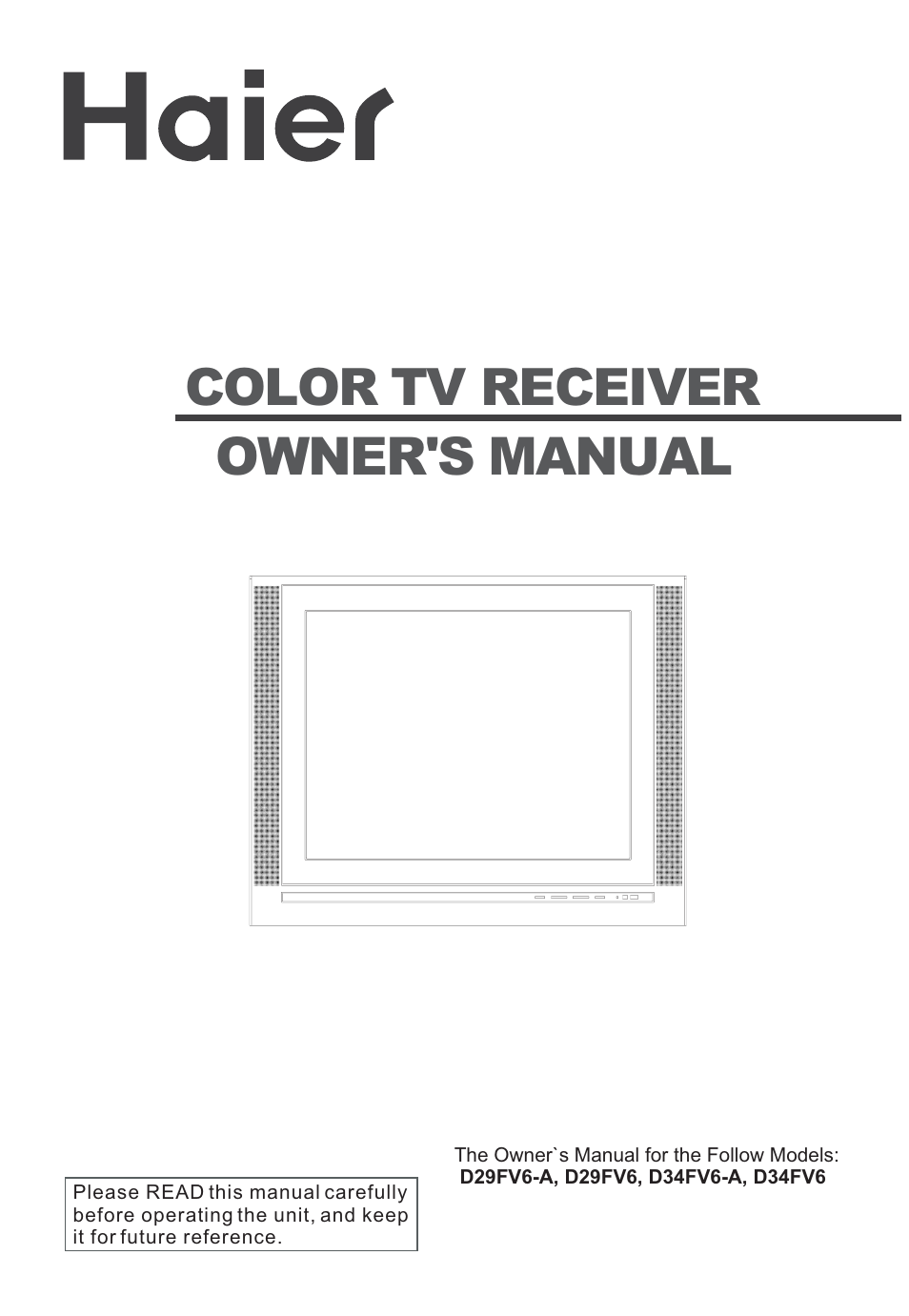 haier D29FV6-A User Manual | 41 pages