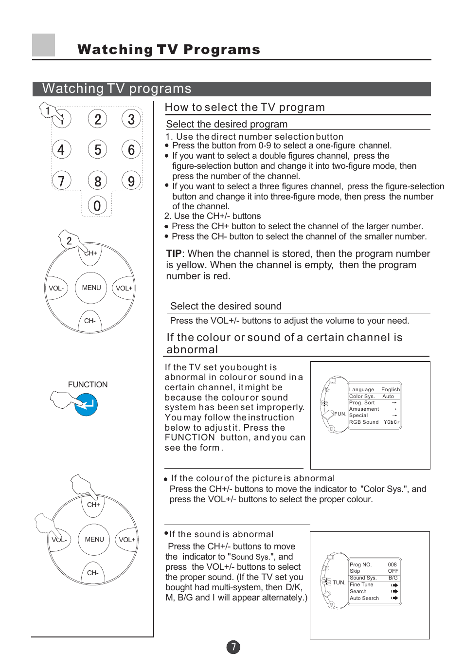Watching tv programs, Select the desired program | haier D29FV6-A User Manual | Page 9 / 41
