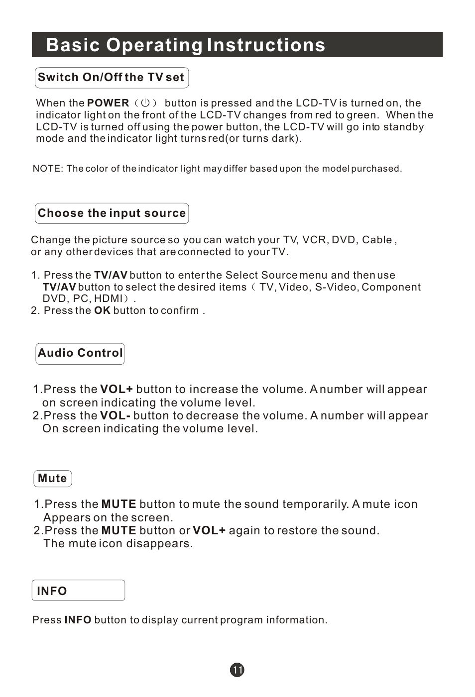 Т³гж 16, Basic operating instructions | haier HLC19RW User Manual | Page 16 / 47