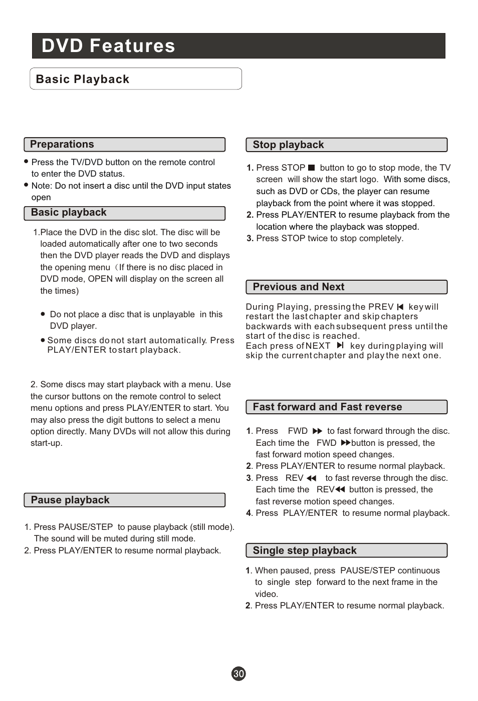 Т³гж 35, Dvd features, Basic playback | haier HLC19RW User Manual | Page 35 / 47