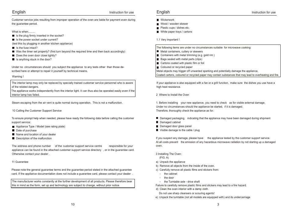 English | haier EA-1770EG User Manual | Page 5 / 8