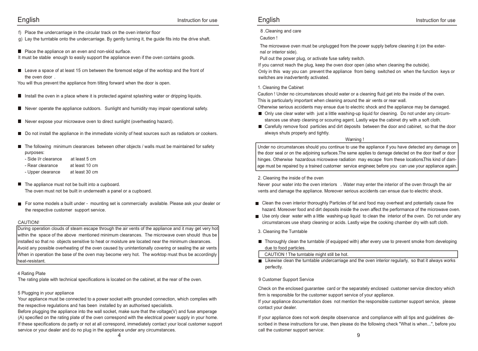 English | haier EA-1770EG User Manual | Page 6 / 8
