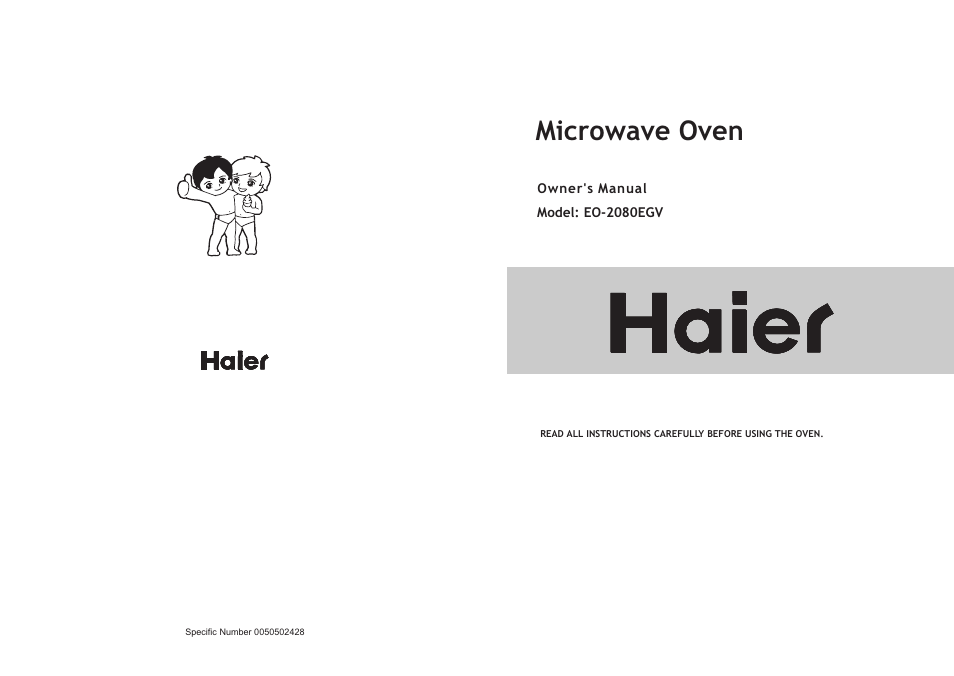 haier EO-2080EGV User Manual | 12 pages