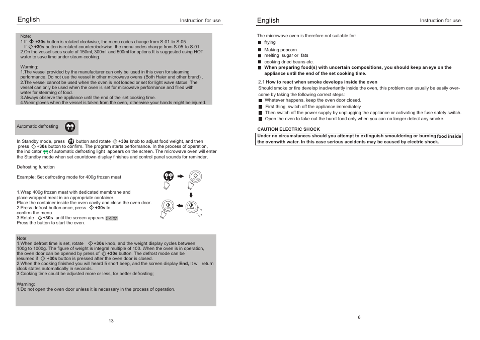 English | haier EO-2080EGV User Manual | Page 9 / 12