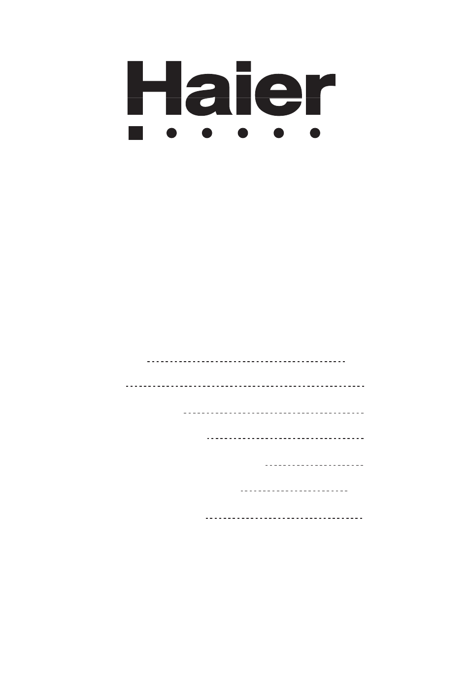 haier HR-60A/A User Manual | 11 pages