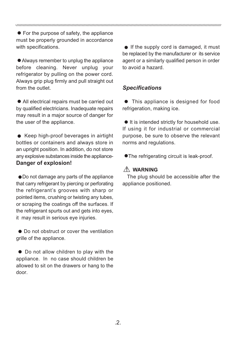 Cautions | haier HR-60A/A User Manual | Page 3 / 11