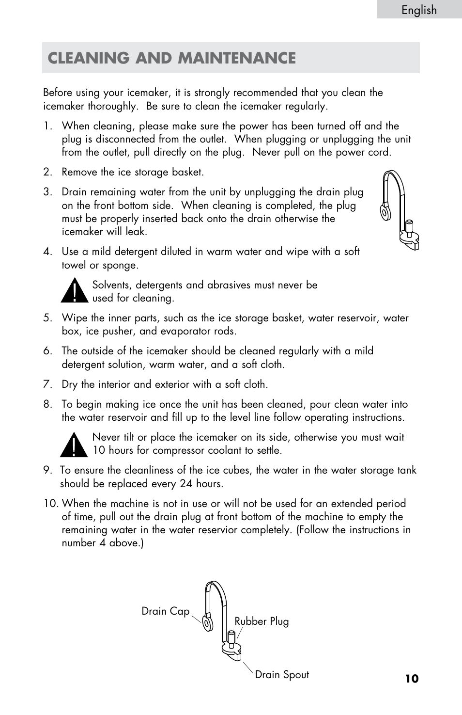 Cleaning and maintenance | haier HPIM25S User Manual | Page 11 / 39