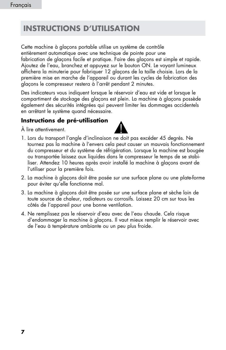 Instructions d’utilisation | haier HPIM25S User Manual | Page 20 / 39